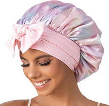 Satin Silk Bonnet for Sleeping Women - Double Layer Sleep Hair Bonnets