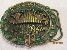 The American Belt Buckle Co MACV 1962 1975 Republic Vietnam Belt Buckle USA 1982