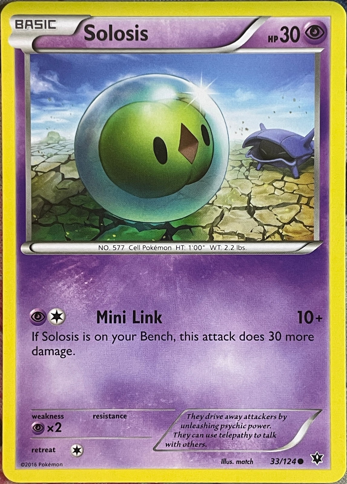 Solosis - 33/124 - XY Fates Collide Pokemon 2016