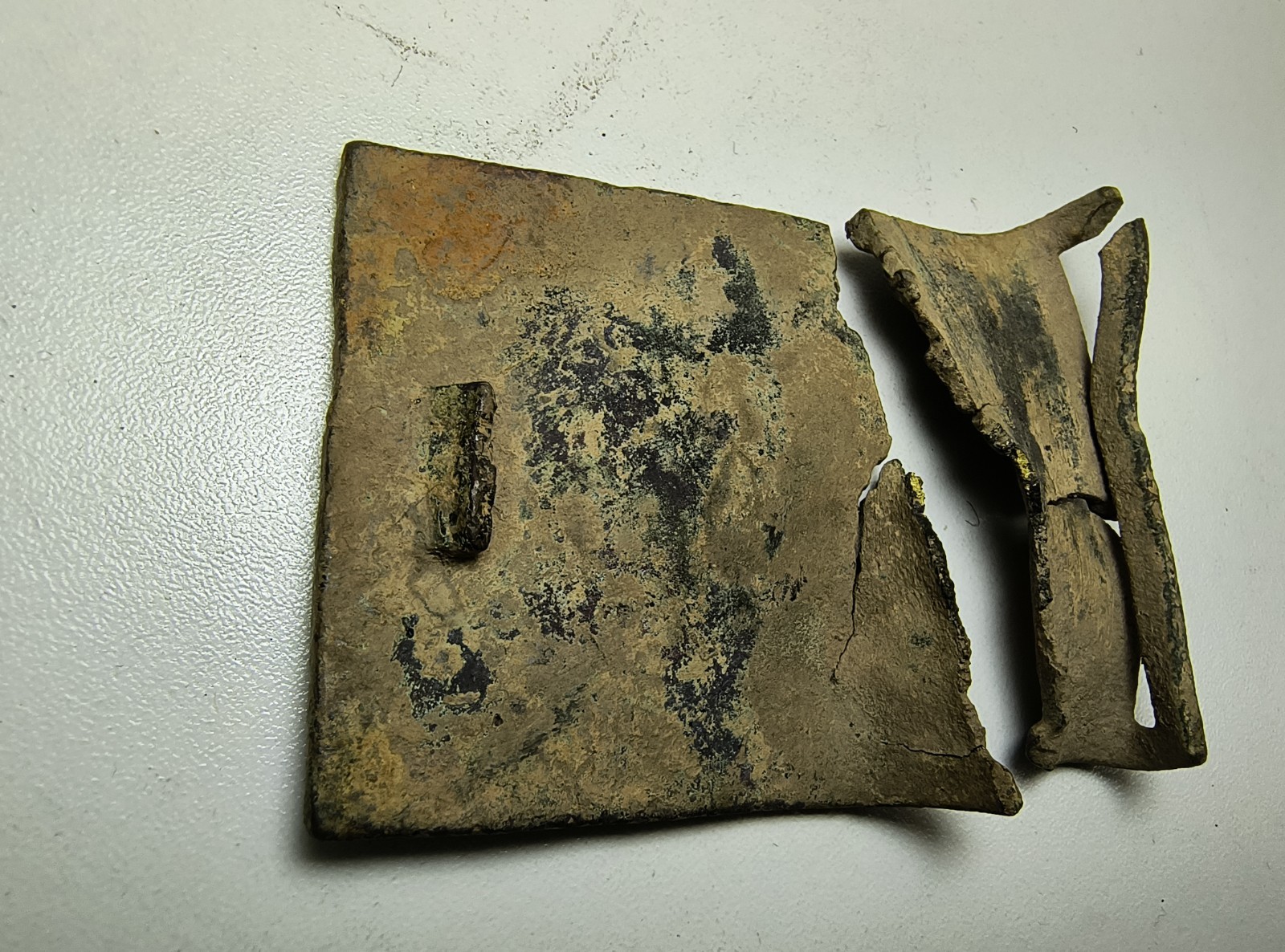 CIVIL WAR 1851 EAGLE SWORD BELT BUCKLE PLATE SILVER WREATH - dug up Lexington VA