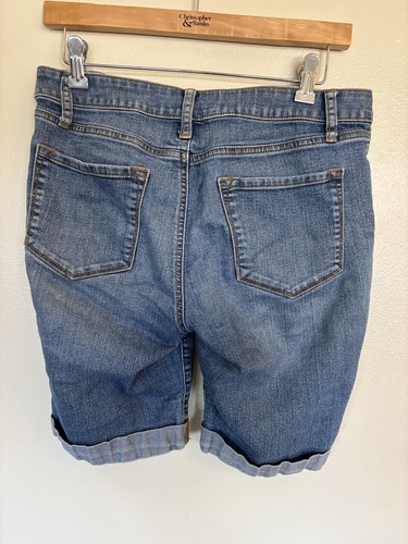 APT. 9 Damen Bermuda Denim Stretch Bündchen Jeansshorts Größe 8 - Bild 2 von 3