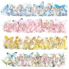 Ychsring Angel Fairy Stickers Set - 160 Pcs Clear PET Fairy Stickers for Scra...
