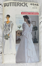 Wedding Dress Pattern 4548 Butterick Size HH ...