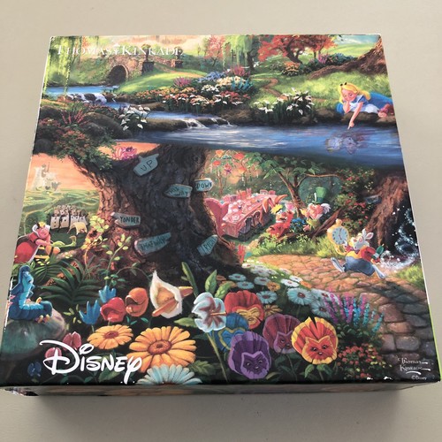 Thomas Kinkade Disney Alice in Wonderland 750 Pc Puzzle Complete Ceaco - Picture 1 of 10