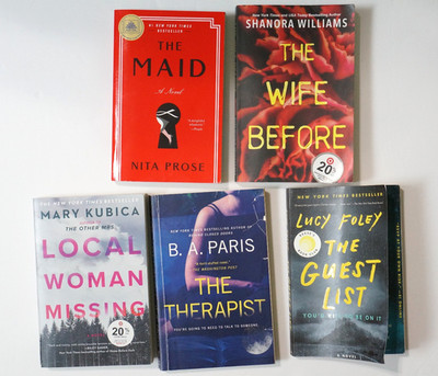 Thriller Book Lot 5 Maid Guest List Mary Kubica Mystery Wife Before Therapist