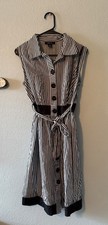 Gorgeous Style & Co Black & White Striped Sleeveless Lightweight Dress Women’s 6