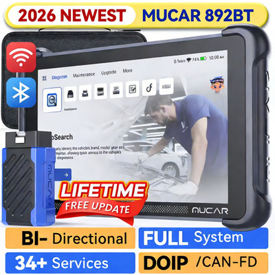 MUCAR 892BT AI Assisted OBD2 Diagnostic FD/DOIP All System 35+ Resets ECU Coding
