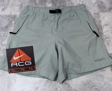 Vintage 1999 Nike ACG Cargo Shorts Nylon Hiking Utility Seafoam Green 7  Mens XL