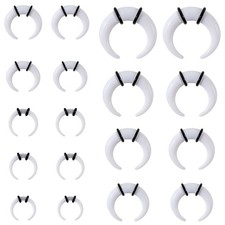 18Pcs Septum Stretching Kit 14G-00G - Pincher C Shape Buffalo Piercing Kit