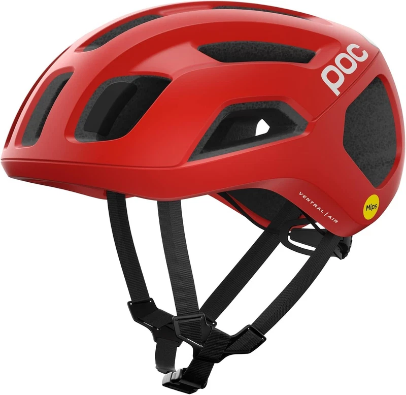 POC, Ventral Air MIPS Road Cycling Helmet Prismane Red Matte Small