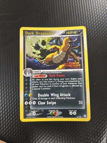 Pokemon TCG Dark Dragonite 15/109 EX Team Rocket Returns Rev.Holo MP W/Swirl