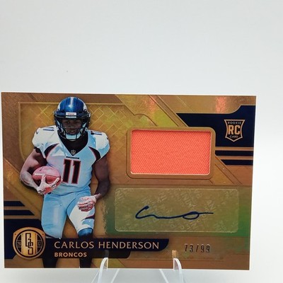 2017 Panini Gold Standard #214 Carlos Henderson Rookie Jersey Autographs #/99