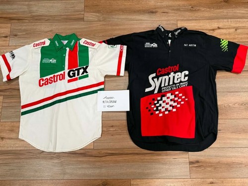 Vintage 90s NHRA Pat Austin Team Castrol GTX Oldsmobile Dynomax Pit Crew Shirt L