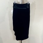 Bar III Velvet Skirt Women’s Size Medium Black Ruched Slit Front Stretch NEW! — photo 7