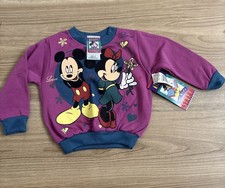 Vintage 90s Girls 2T Purple Mickey  s Stuff Crewneck Sweatshirt NWT Minnie