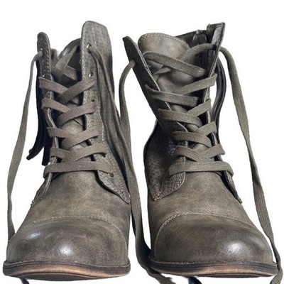 Roxy Lulila Grey Woven Vegan Leather Lace Up Zip Steampunk Boots Dark Fairy 10