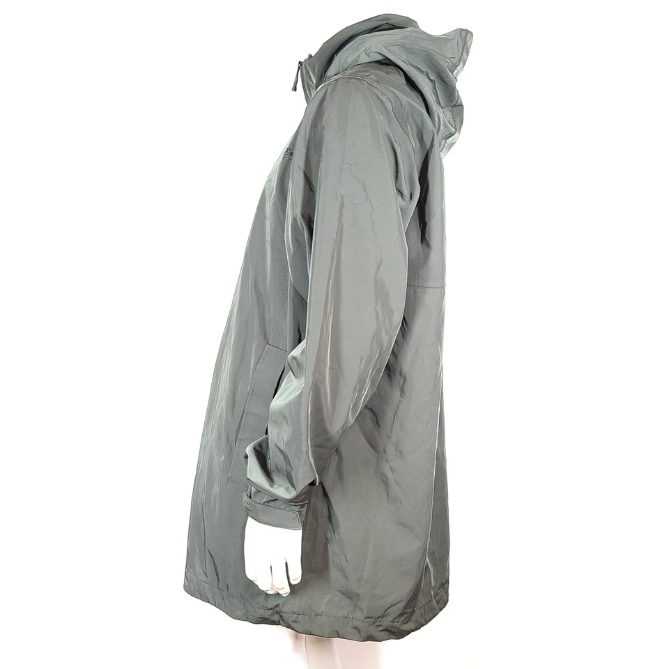 Bimini Bay Мужская средней длины дождевик куртка ветровка упаковываемый капюшон зеленый XL - Изображение 4 из 4