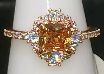 Size 8 RBP3680 Smokey Topaz &CZ Hand Crafted By Bomb Party ''Bold Spirit'' 