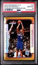 2003 BOWMAN ROOKIES & STARS CHROME-GOLD REFRACTOR PEJA STOJAKOVIC 29/50 PSA 10