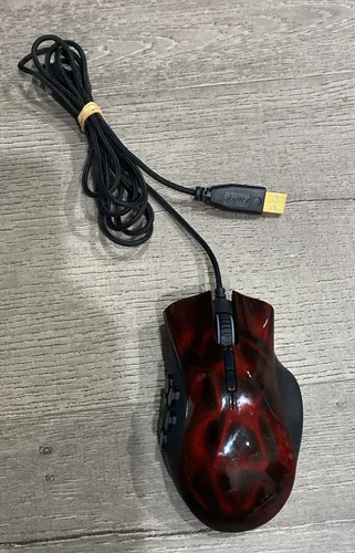 Razer Naga Hex Wraith Red Laser Gaming Mouse RZ01-0075 MOBA MMO  - Works