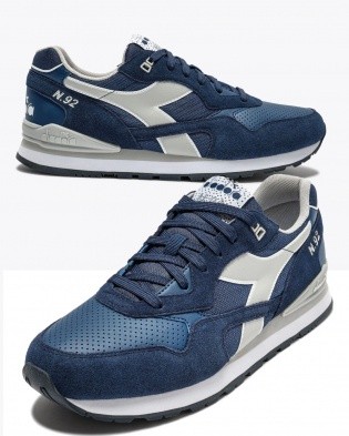  Sport Schuhe Sneakers Mann Diadora N.92 Advance Blau Poseidon T2 