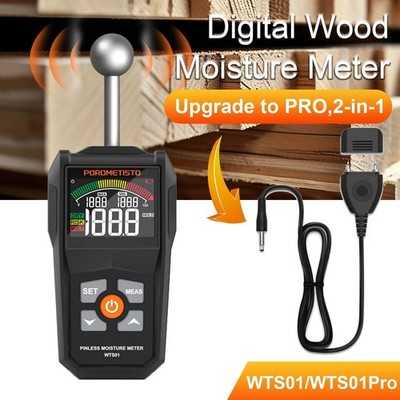 2-in-1 Digital Holz Feuchtigkeitsmesser Pin & Pinless Holz Feuchtigkeit Detektor Farbe LCD