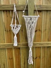 2 Macrame Plant Holders 2 NEW
