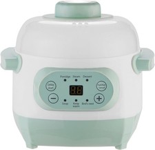 Hapivida Slow Cooker 1L Electric Stew Pot 6 Cooking Modes Timer – Green