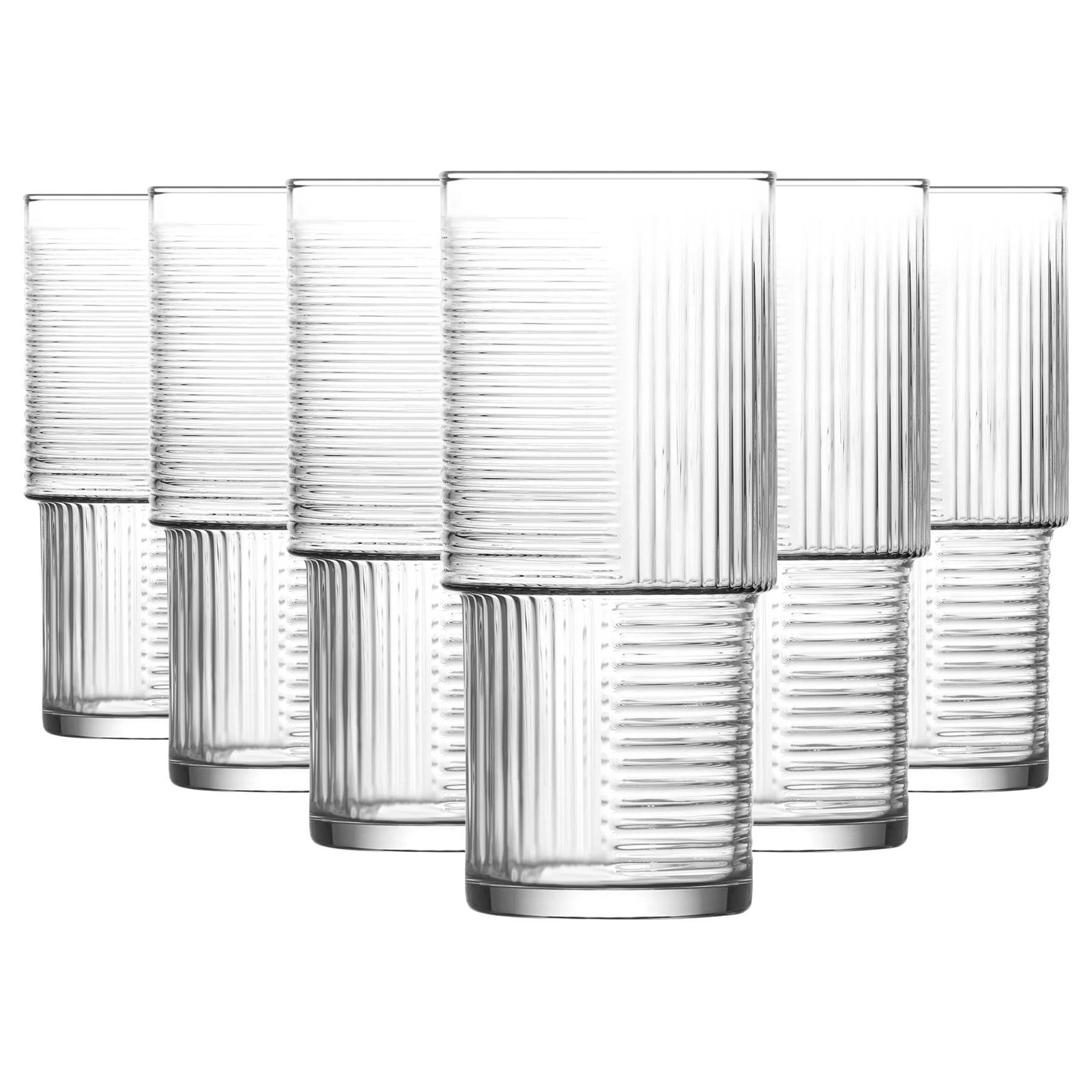 Lav Glassware 515Ml Helen Stacking Highball Glasses - Pack Of Six - Image 3
