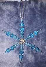 Glass Bead Snowflake Ornament