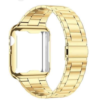 Pulsera y Cobertura de Reloj Color Oro Premium Compatible con Apple Watch   Nw