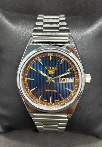 Vintage Refurbished Seiko 5 Automatic Day/Date Japan Men's Wrist Watch