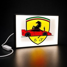 Ferrari F40 Led Light Box 8in Usb Desk Wall Decor 3d Printed