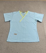 Urbane Scrubs Top Women's XS/Small Blue V-Neck Medical Nurse Dental Vet Lab Tech