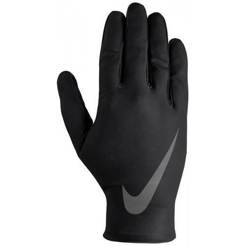 NIKE BLACK RUNNING GLOVES MENS BASELAYER LIGHT WINTER WARM COLD TOUCH SCREEN - Image 2 of 4