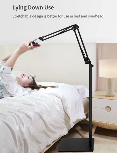 Support Tablette de Sol avec Base 3 kg Support de Bras Pliable à Angle Réglab... - Afbeelding 2 van 6