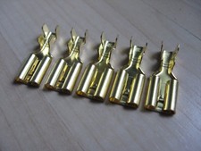 Lot (5) Crimp Terminal Connector Brass 9.5mm 3/8" Female 10-6AWG #E83AD