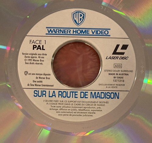 SUR LA ROUTE MADISON EASTWOOD 1996 PAL VERSION FRANÇAISE BON ÉTAT 2X LASERDISCS - Photo 2/9