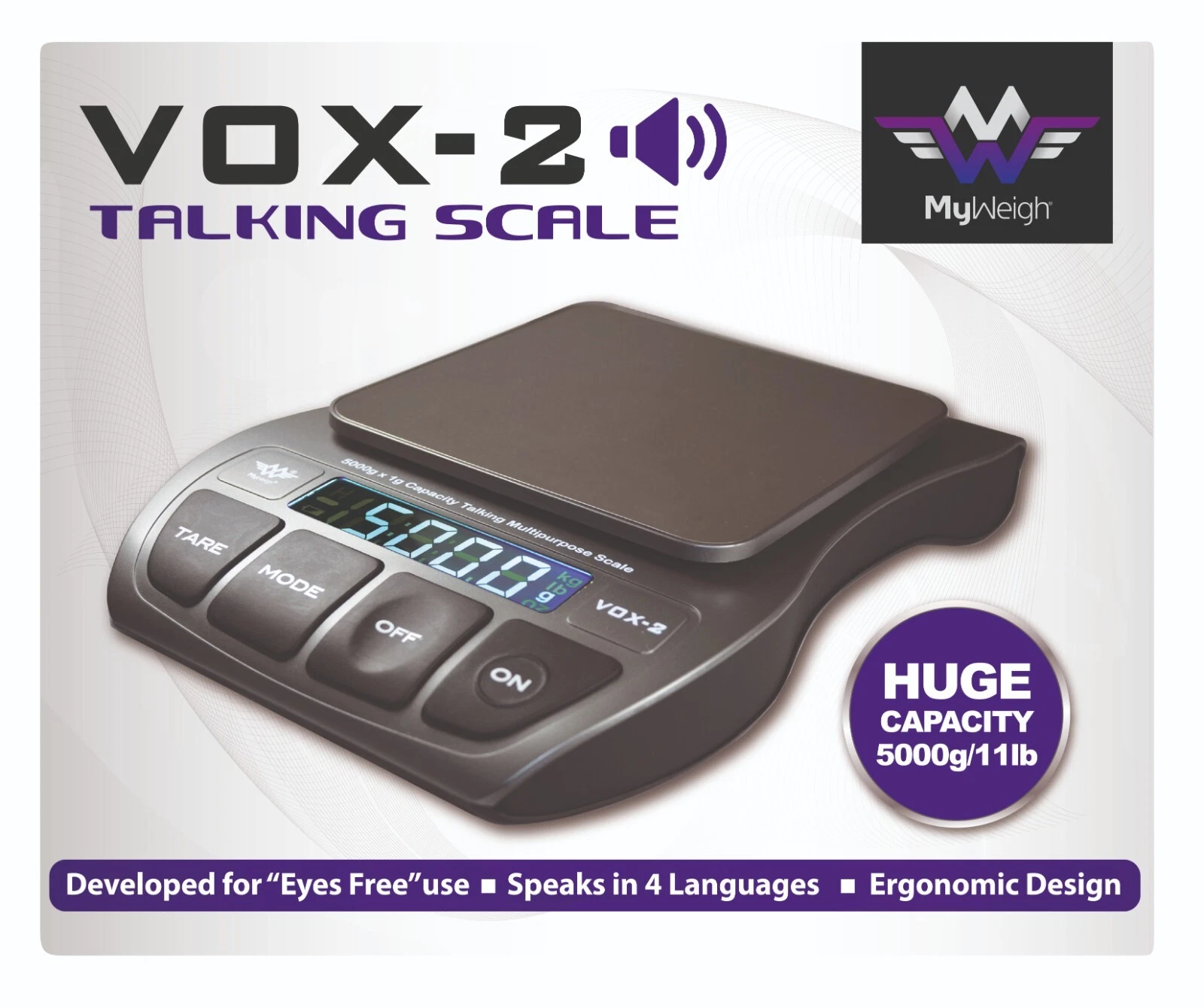 My Weigh VOX2 Talking Kitchen Scale Visually Impaired Partially Sighted 5kg x 1g
Opens in a new wind
