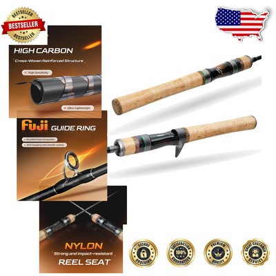 2-Piece Carbon Fiber Fishing Rod - Magic L BFS, 5'6'', Light Power