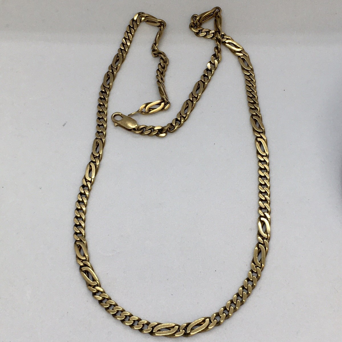 1930s 14K Gold Chain Necklace American 21.5 Inch Long 35.2