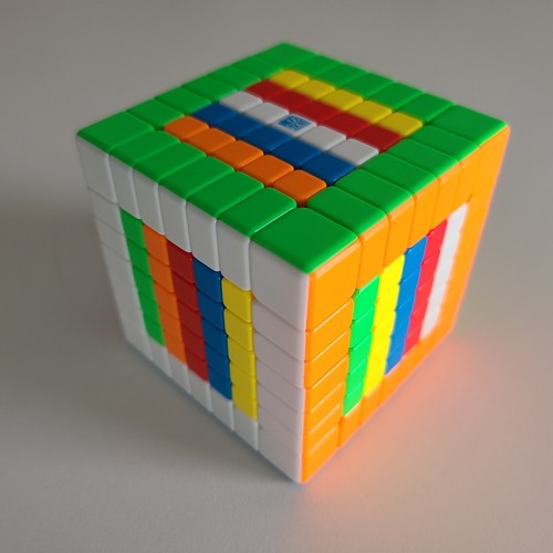 PUZZLE Rubik's Type 7x7x7 Stickerless Cube Colorful Rainbow Pattern LGBTQ+ Pride - Picture 7 of 23