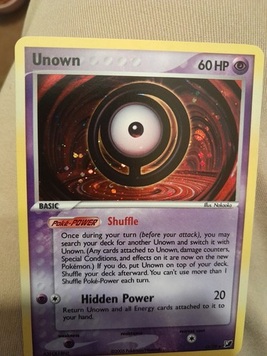 Pokemon Unown O Unseen Forces O/28 Holo Special Rare NM-MT See Pictures - Picture 2 of 3