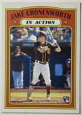 2021 Topps Heritage In Action Jake Cronenworth Rookie RC #20 San Diego Padres.