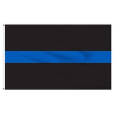 3x5 ft Police THIN BLUE LINE Law Enforcement Flag SEWN STRIPES Nylon Made in USA