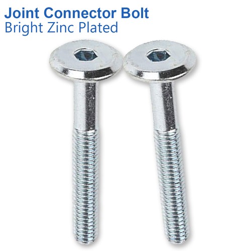 M8 x 60mm FURNITURE JOINT CONNECTOR BOLTS FIXINGS ALLEN KEY SOCKET HEAD BZP eBay