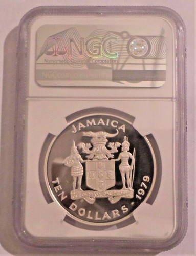 Jamaica 1979 Year of Child $10 Silver Proof Coin PF66 NGC RARE - Picture 2 of 2