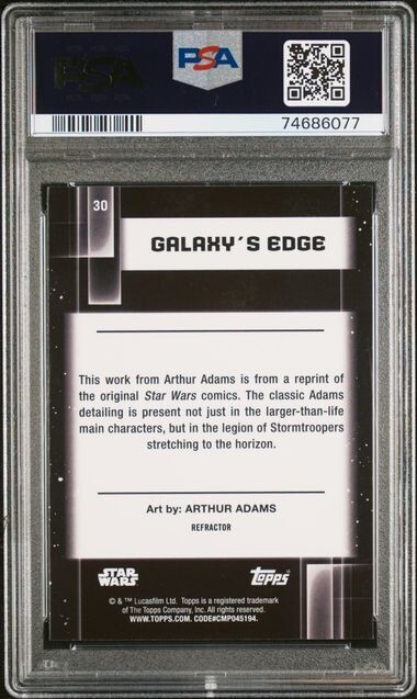 2021 Topps Star Wars Galaxy Chrome Galaxy's Edge Refractor Psa 10