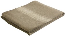 Khaki European Surplus Style Wool Blanket Italian Army Type 90% Wool Bed Throw