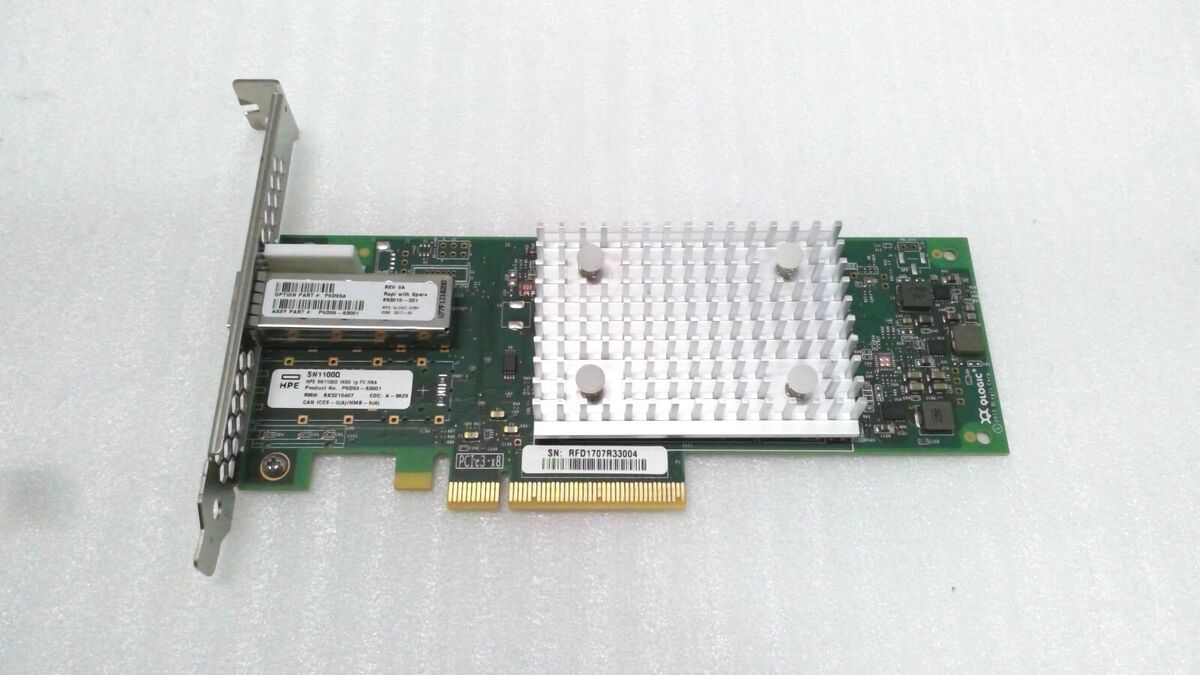 853010-001 HPE StoreFabric SN1100Q 16Gb 1-port HBA P9D93A 853010-001 HPE StoreFabric SN1100Q 16Gb 1-port HBA P9D93A